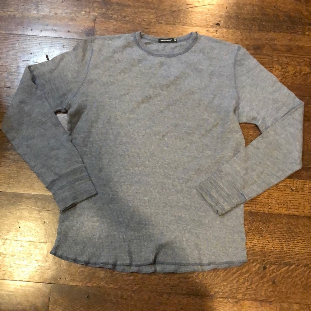 Alternative apparel blue waffle long sleeve shirt